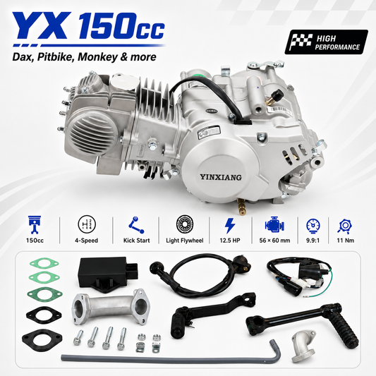YX 150cc engine block with light flywheel CRF Look – with accessories
