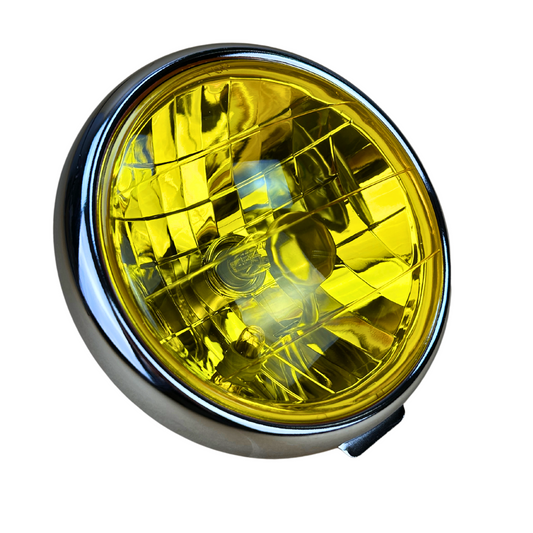Multireflector Headlamp diamond yellow and chrome for Dax