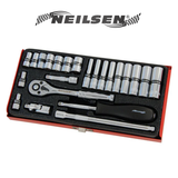 Neilsen - Jeu de 24 clés à douilles – Entraînement 1/4" Chrome Vanadium