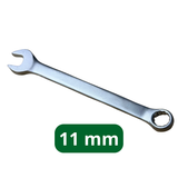 Combinatiesleutel van 11 mm met een open en ringsleutel zijde