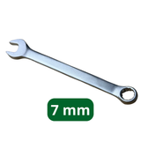 Clé combinée de 7 mm avec un côté ouvert et un côté à anneau