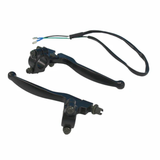 Brake and clutch lever set L/R black for 22mm handlebars