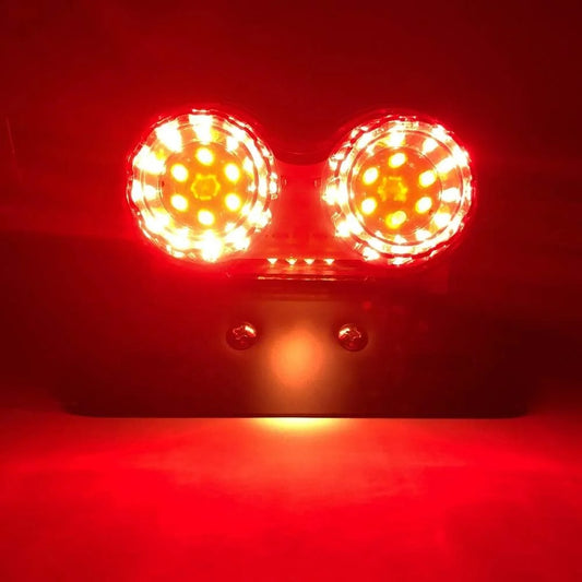 Double universal taillight red LEDs with built-in turn signals