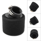 Angled Foam Air Filter black with mounting clamp - 35, 38, 42 and 48mm