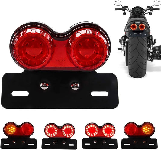 Double universal taillight red LEDs with built-in turn signals