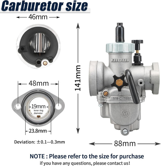 Carburetor Nibbi PE 19 mm Flange Racing version