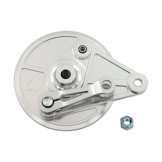 CNC rear brake plate for replica Dax - Skyteam / Zhenhua silver