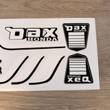 Ensemble d'autocollants de cadre look rétro - adapté pour Honda et réplique Dax