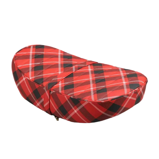 Dax saddle tartan pattern red for 5.5-liter frames (Honda, Skyteam, Zhenua,...)