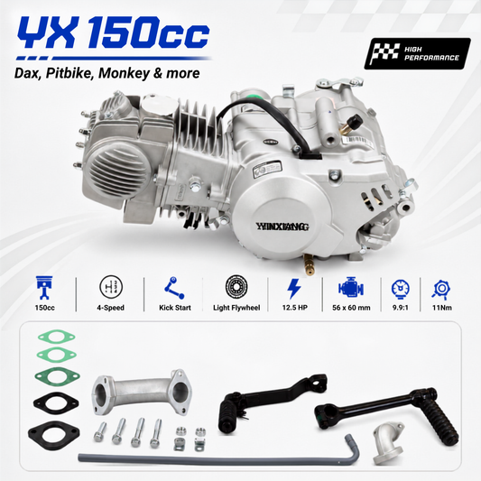 YX 150-ccm-Komplettmotor mit leichtem Schwungrad im CRF-Look – mit Zubehör