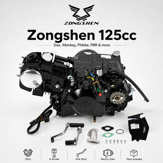Zongshen 125cc engine – electric + kickstart (black)