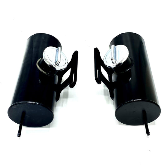 Two extra aluminum fuel tanks black - 1 liter