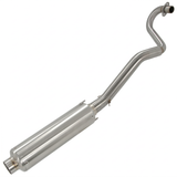 Bovenliggende inox uitlaat voor RVS Dax en andere.