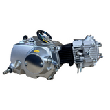 50cc-Komplettmotor silber – Schaltgetriebe – 4 Gänge, Kickstart. Dax, (49cc)
