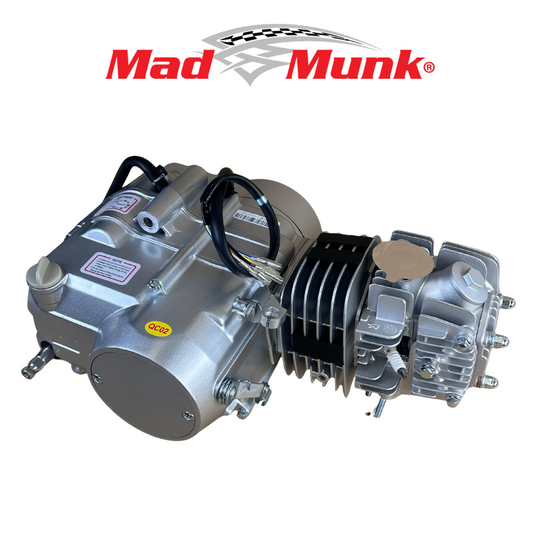 Madmunk 125cc engine block silver - Manual - 4 Gears kickstart. Dax, monkey, Pitbike,..
