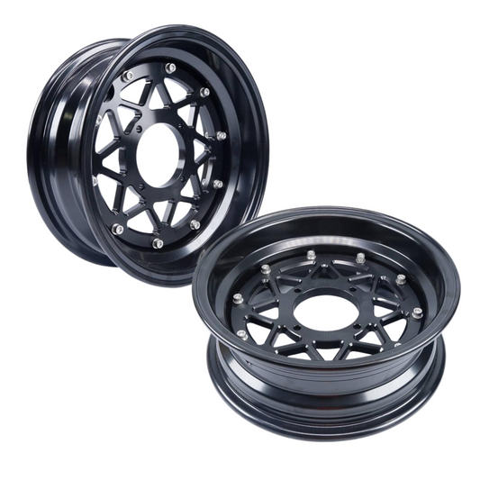 Wheels set black - 3.50 x 3.00 x 10 inch - for Dax and Monkey