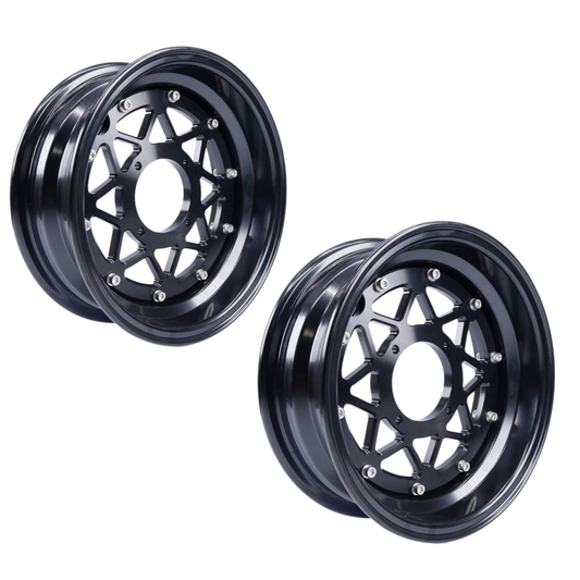 Wheels set black - 3.50 x 3.00 x 10 inch - for Dax and Monkey