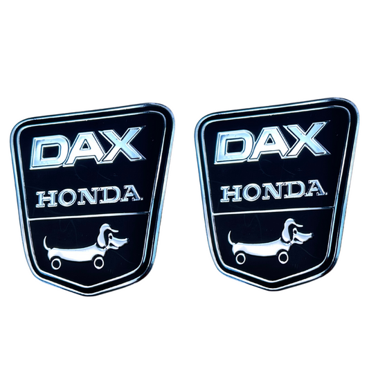 Autocollants cadre Funny-dog Dax honda noir - argent - rouge - 2 pièces