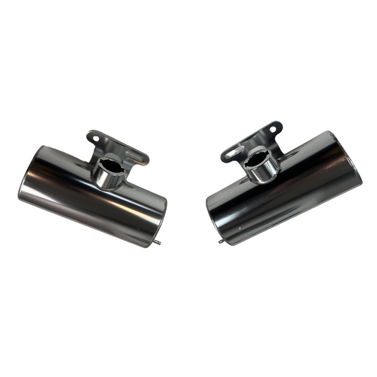 Two extra aluminum gasoline tanks chrome - 1 liter