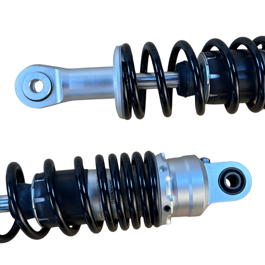 Rear springs / shock absorbers 285mm black with Chrome