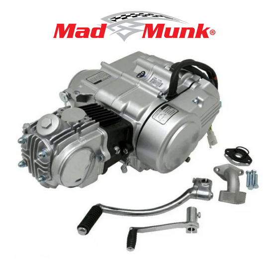 Madmunk 72cc Engine block silver - Manual - 4 Gears kick start. Dax,. 70cc