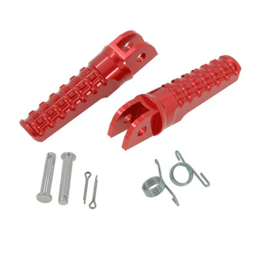 Footrests suitable for Dax and Monkey, red-colored