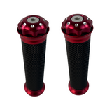 Poignées rouges pour guidons de 22,2 mm Dax, Monkey, PBR, Pitbike..