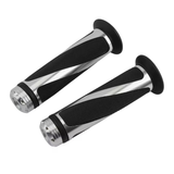 Poignées Twister noires pour guidons de 22,2 mm CNC Dax et Monkey
