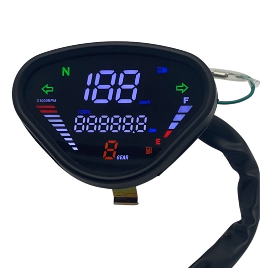 Digital speedometer and tachometer for Dax black