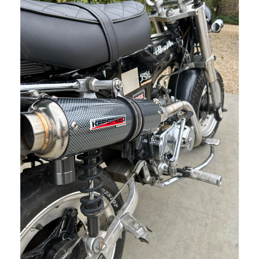 Kepspeed exhaust carbon overhead for Dax and Monkey