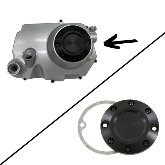 CNC clutch housing cover for 50cc to 72cc engines black