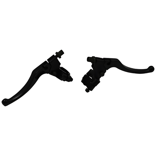 Brake and clutch lever set L/R black for 22mm handlebars