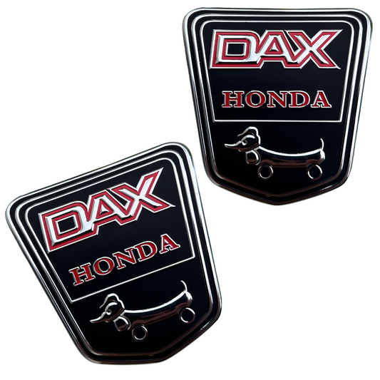Funny-dog Dax Honda frame stickers black - silver - red - 2 pieces