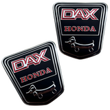 Autocollants cadre Funny-dog Dax honda noir - argent - rouge - 2 pièces