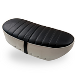 Dax saddle black with white suitable for 2.5 and 3.5 liter models