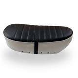 Dax saddle black with white suitable for 2.5 and 3.5 liter models