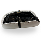 Dax saddle black with white suitable for 2.5 and 3.5 liter models