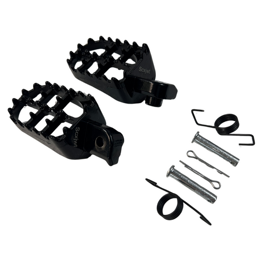 Aluminum Black Footpegs for Dax, Monkey, and pitbike