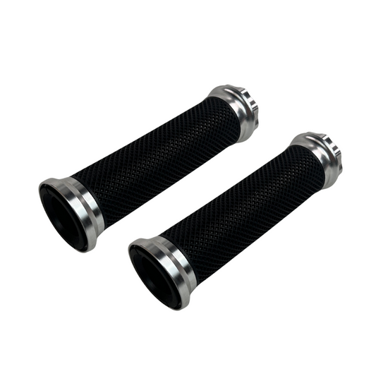 Silver handles for 22.2mm handlebars Dax, Monkey, PBR, Pitbike..