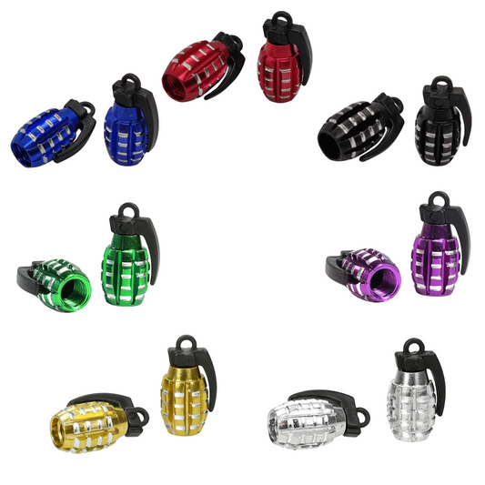 Grenade valve caps – Universal – 2 pieces different colors