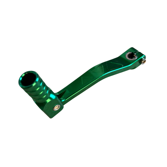 CNC shift pedal with triangle pattern green for 50cc - 125cc