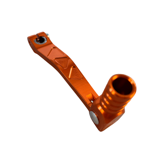 CNC shift pedal with triangle pattern orange for 50cc - 125cc
