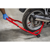 Paddock-Ständer universell rot - geeignet für alle Arten von Mopeds und Motorrädern