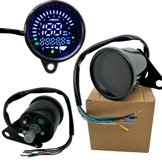 Digital odometer Dax - Monkey – tachometer – fuel gauge – turn signals all black