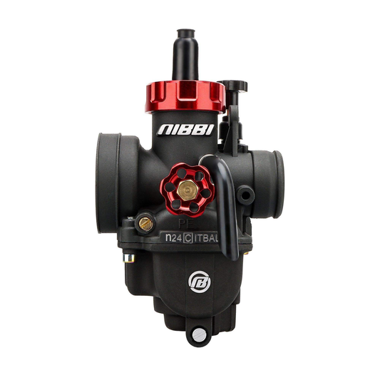 Version de course du carburateur Nibbi PE24YJ Flange - avec raccord en caoutchouc à bride