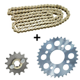 Chain (420) + Rear sprocket (4 holes) + front sprocket Dax - complete set