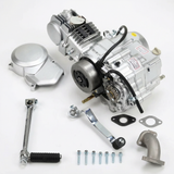 125cc motorblok zilver - Manueel - 4 Versnellingen kickstart. Dax, monkey, Pitbike,..