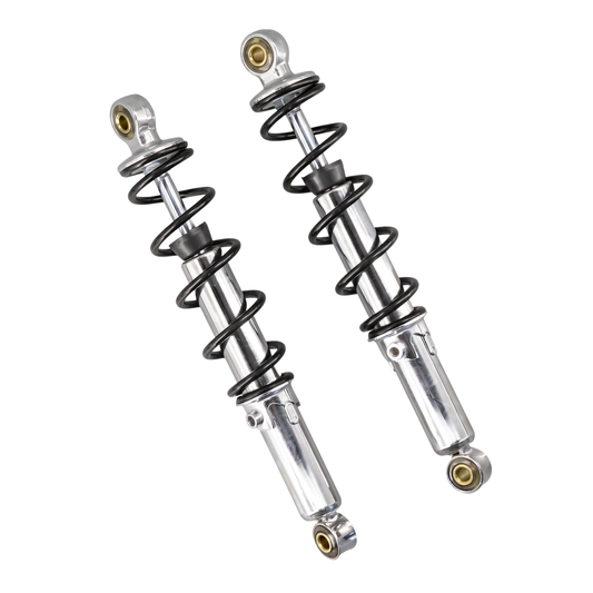 Achterveren chroom/zwart 330mm regelbaar voor Dax