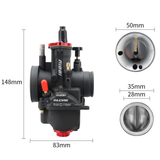Nibbi Racing PWK28 carburateur – geschikt voor Pitbike, Dax, Monkey en meer