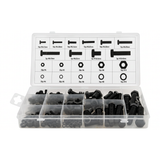 Coffret d'assortiment de 240 pièces comprenant des vis, des écrous et des rondelles.
